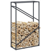 Produktbild för Vedställ antracit 60x25x100 cm kallvalsat stål