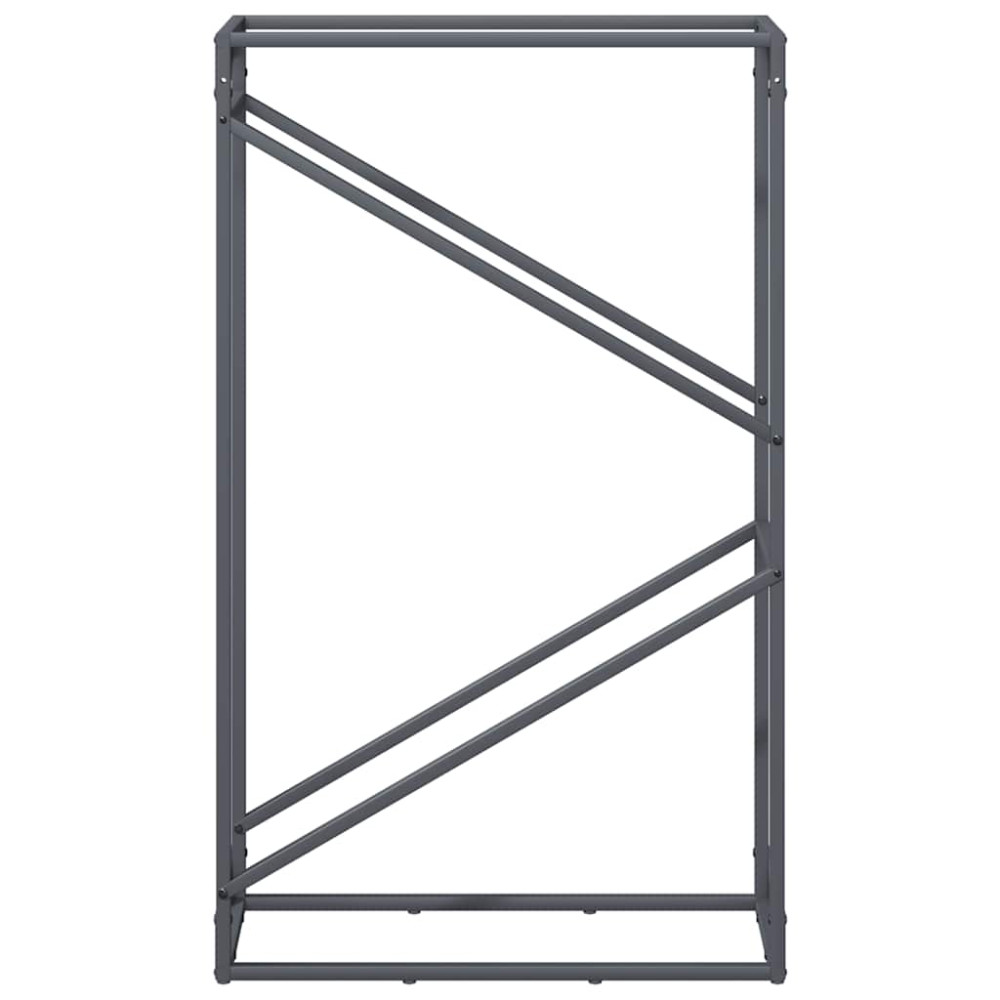 Produktbild för Vedställ antracit 60x25x100 cm kallvalsat stål