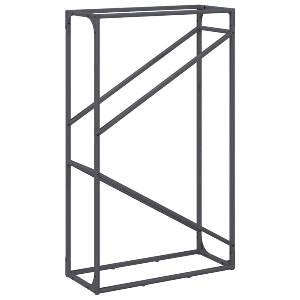 Produktbild för Vedställ antracit 60x25x100 cm kallvalsat stål