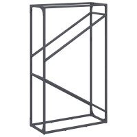 Produktbild för Vedställ antracit 60x25x100 cm kallvalsat stål