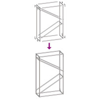 Produktbild för Vedställ antracit 60x25x100 cm kallvalsat stål