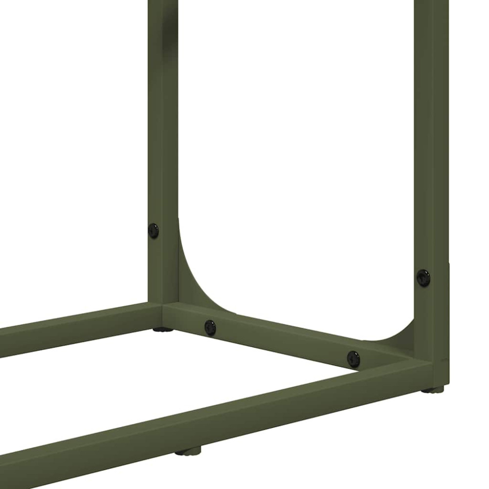 Produktbild för Vedställ olivgrön 60x25x100 cm kallvalsat stål