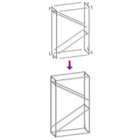 Produktbild för Vedställ olivgrön 60x25x100 cm kallvalsat stål