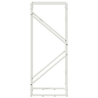 Produktbild för Vedställ vit 40x25x100 cm kallvalsat stål