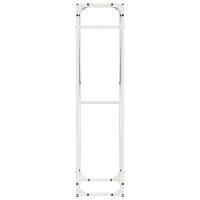 Produktbild för Vedställ vit 40x25x100 cm kallvalsat stål