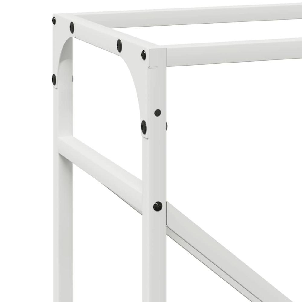 Produktbild för Vedställ vit 40x25x100 cm kallvalsat stål