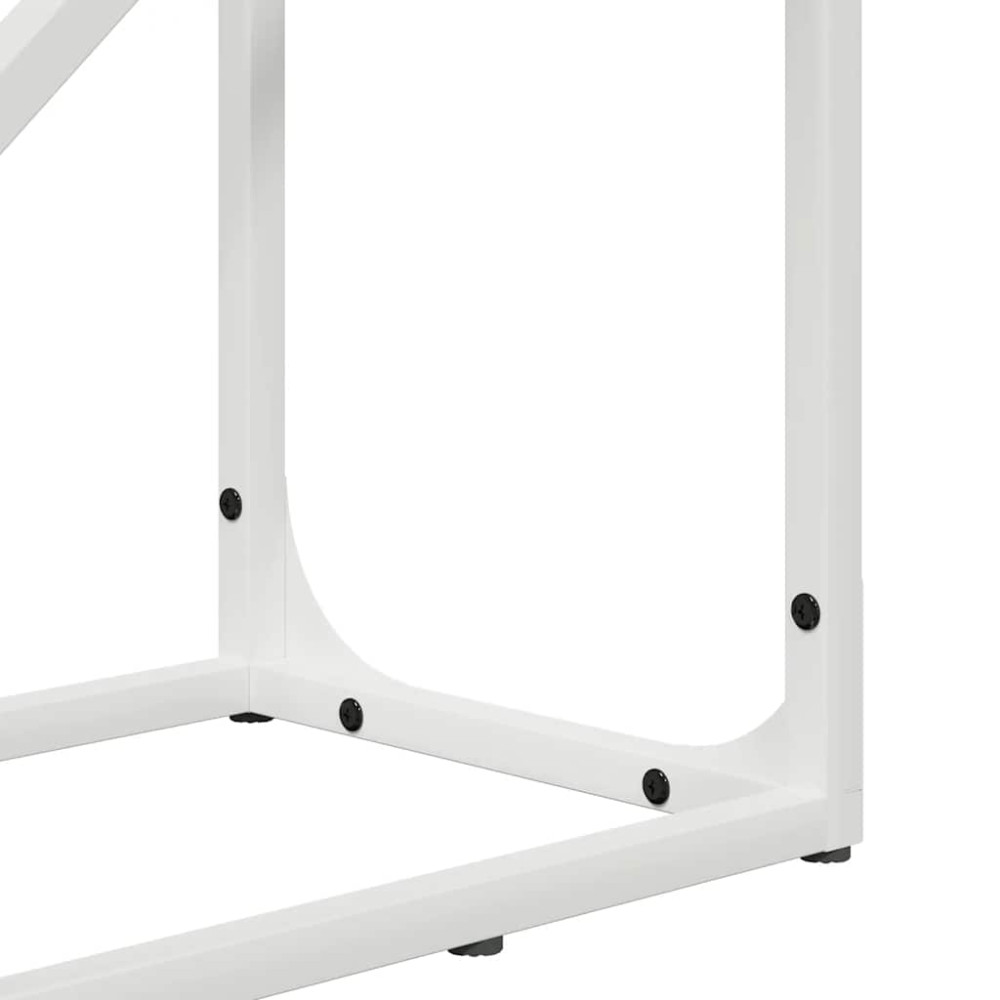 Produktbild för Vedställ vit 40x25x100 cm kallvalsat stål