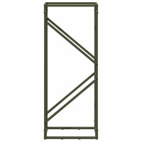Produktbild för Vedställ olivgrön 40x25x100 cm kallvalsat stål