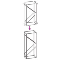 Produktbild för Vedställ olivgrön 40x25x100 cm kallvalsat stål