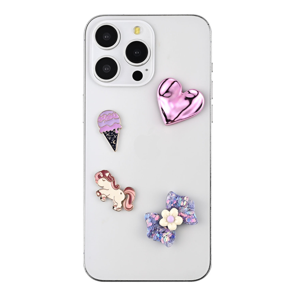 Produktbild för Pimp your Phone Set.1 Metal and Plastic Charms 4pcs