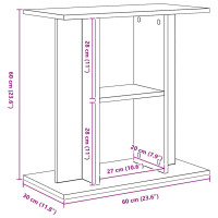 Produktbild för Akvariestativ svart ek 60x30x60 cm konstruerat trä