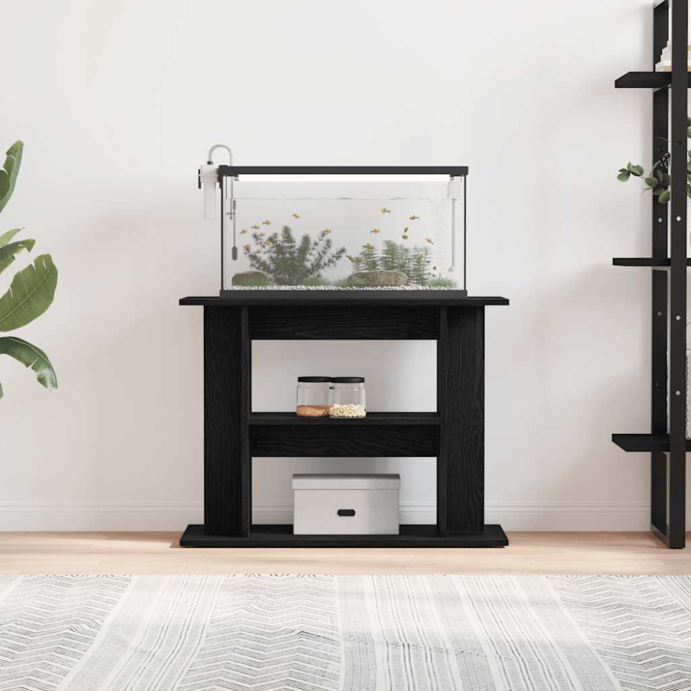 Produktbild för Akvarieställ svart ek 80x35x60 cm konstruerat trä