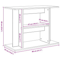 Produktbild för Akvarieställ svart ek 80x35x60 cm konstruerat trä