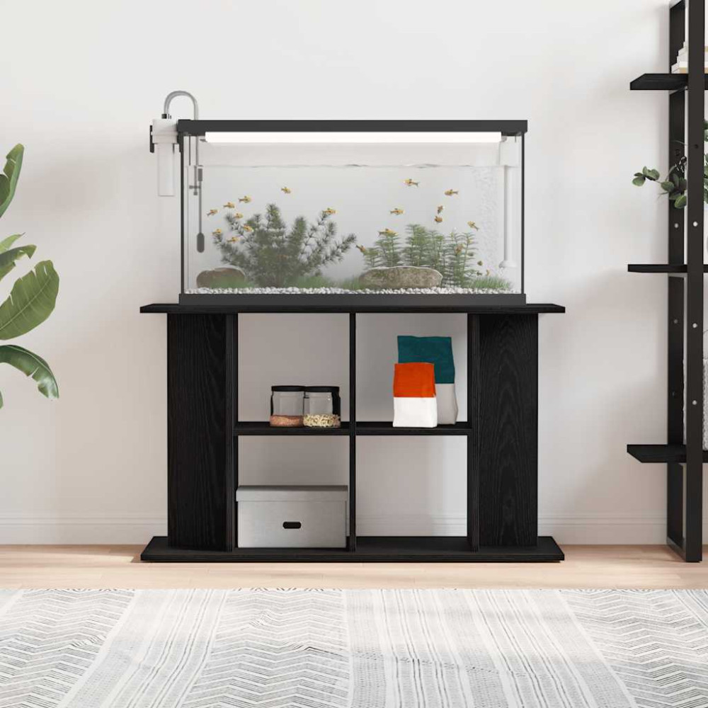Produktbild för Akvariestativ svart ek 100x40x60 cm konstruerat trä