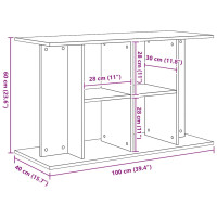 Produktbild för Akvariestativ svart ek 100x40x60 cm konstruerat trä