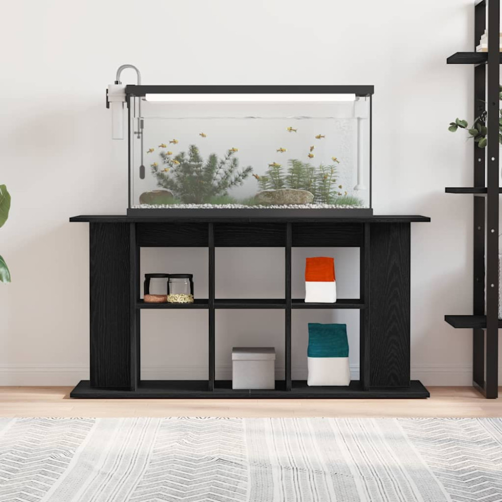 Produktbild för Akvariestativ svart ek 120x40x60 cm konstruerat trä