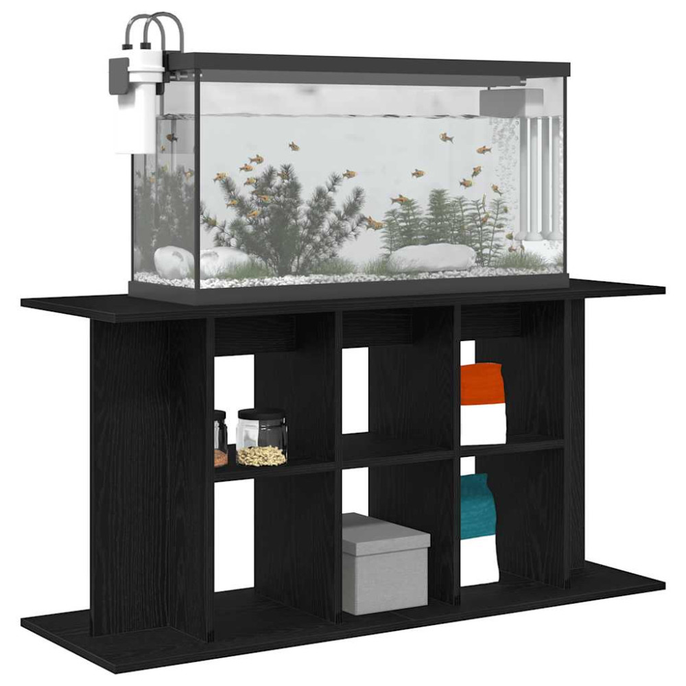 Produktbild för Akvariestativ svart ek 120x40x60 cm konstruerat trä
