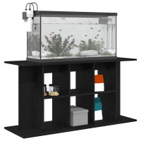 Produktbild för Akvariestativ svart ek 120x40x60 cm konstruerat trä
