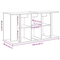 Produktbild för Akvariestativ svart ek 120x40x60 cm konstruerat trä