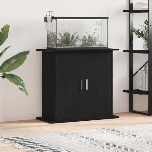 vidaXL Akvariestativ svart ek 81x36x73 cm konstruerat trä