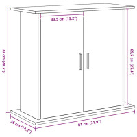 Produktbild för Akvariestativ svart ek 81x36x73 cm konstruerat trä