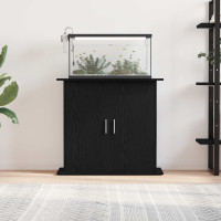 Produktbild för Akvariestativ svart ek 81x36x73 cm konstruerat trä