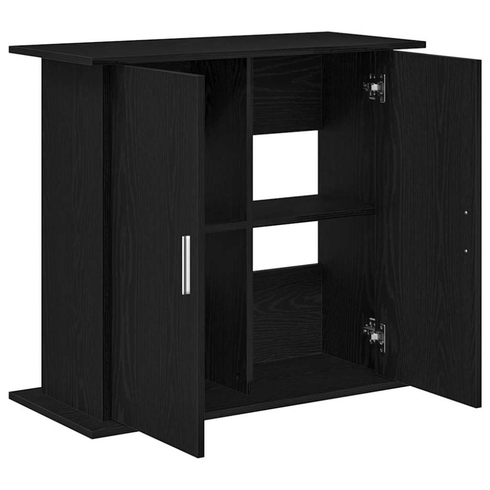 Produktbild för Akvariestativ svart ek 81x36x73 cm konstruerat trä
