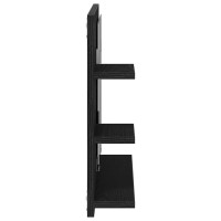 Produktbild för Badrumsspegel svart ek 60x10,5x45 cm konstruerat trä