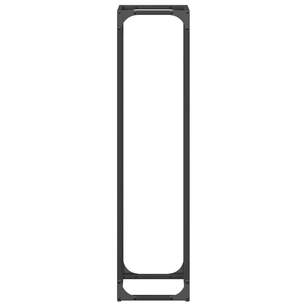 Produktbild för Vedställ svart 25x25x100 cm kallvalsat stål
