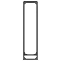 Produktbild för Vedställ svart 25x25x100 cm kallvalsat stål