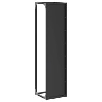 Produktbild för Vedställ svart 25x25x100 cm kallvalsat stål