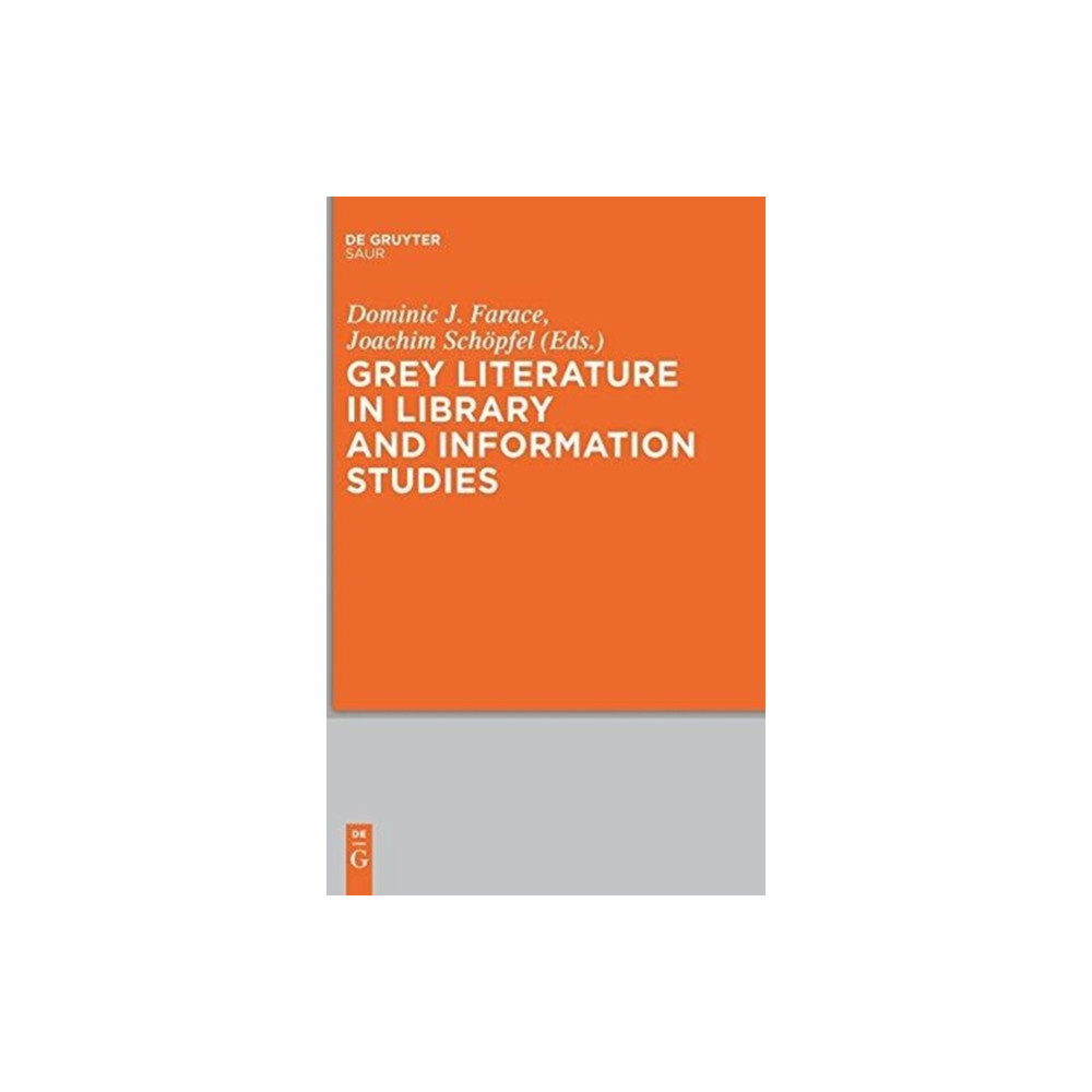 Produktbild för Grey Literature in Library and Information Studies (inbunden, eng)