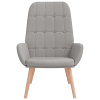 Produktbild för Avslappnande stol molngrå tyg