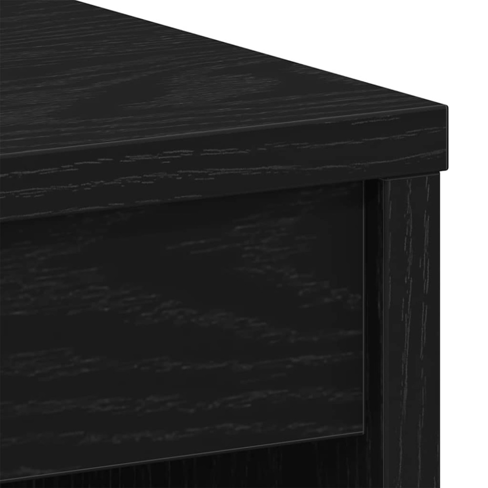 Produktbild för Skrivbord svart ek 90x40x72 cm konstruerat trä
