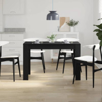 Produktbild för Matbord svart ek 120x60x76 cm konstruerat trä
