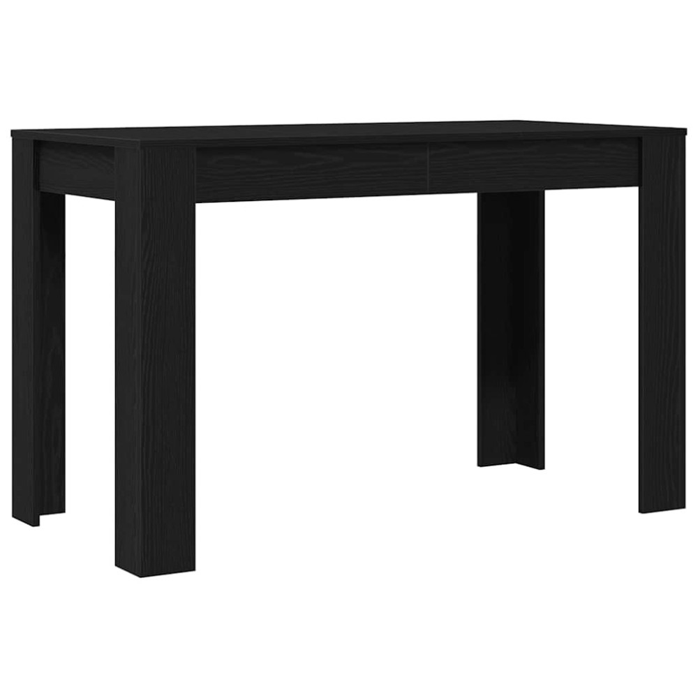 Produktbild för Matbord svart ek 120x60x76 cm konstruerat trä