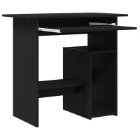 Produktbild för Skrivbord svart ek 80x45x74 cm konstruerat trä