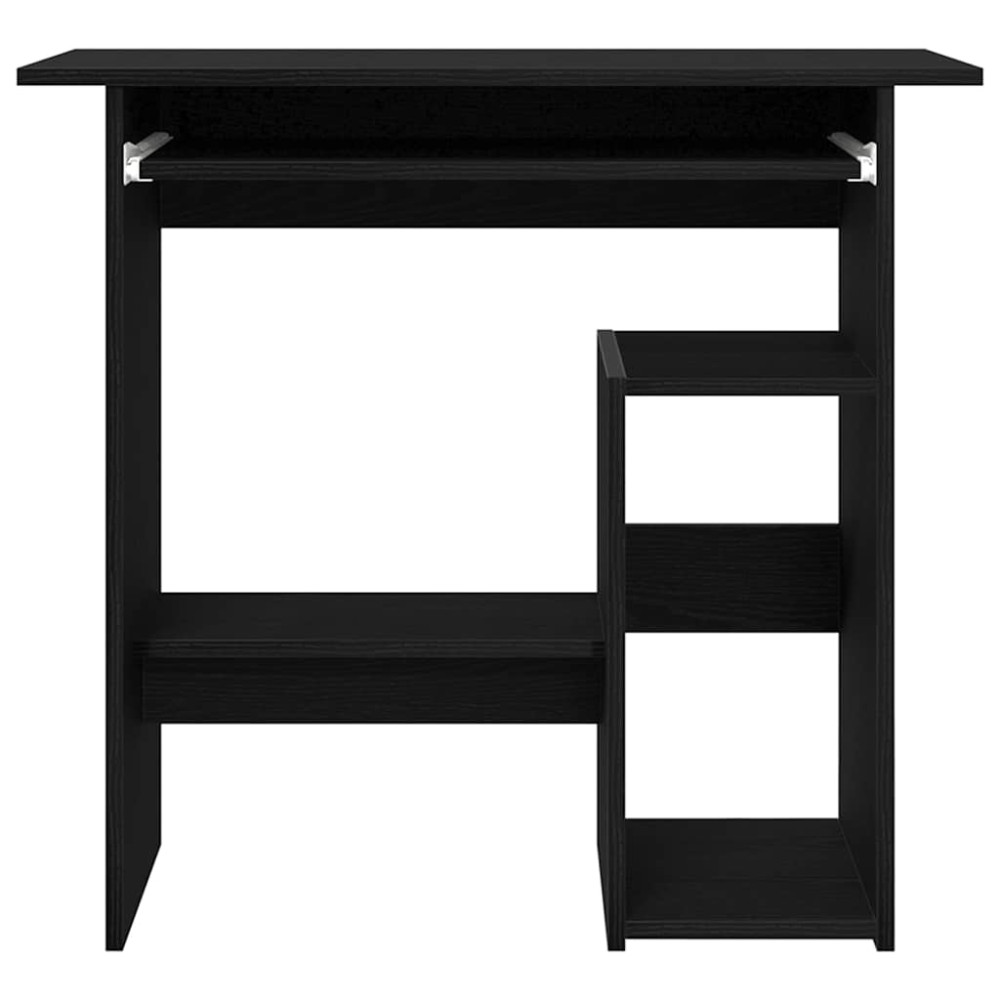 Produktbild för Skrivbord svart ek 80x45x74 cm konstruerat trä