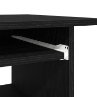 Produktbild för Skrivbord svart ek 80x45x74 cm konstruerat trä