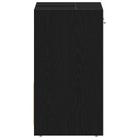 Produktbild för Tvättställsskåp svart ek 60x33x60 cm konstruerat trä