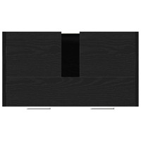 Produktbild för Tvättställsskåp svart ek 60x33x60 cm konstruerat trä