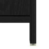 Produktbild för Tvättställsskåp svart ek 60x33x60 cm konstruerat trä