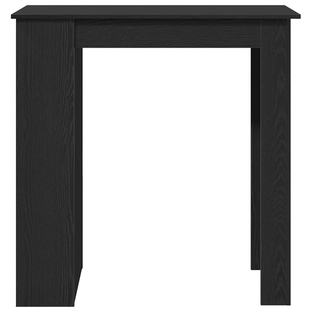 Produktbild för Barbord med förvaringshylla svart ek 102x50x103,5 cm