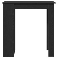 Produktbild för Barbord med förvaringshylla svart ek 102x50x103,5 cm