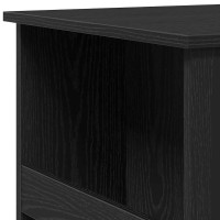 Produktbild för Barbord med förvaringshylla svart ek 102x50x103,5 cm