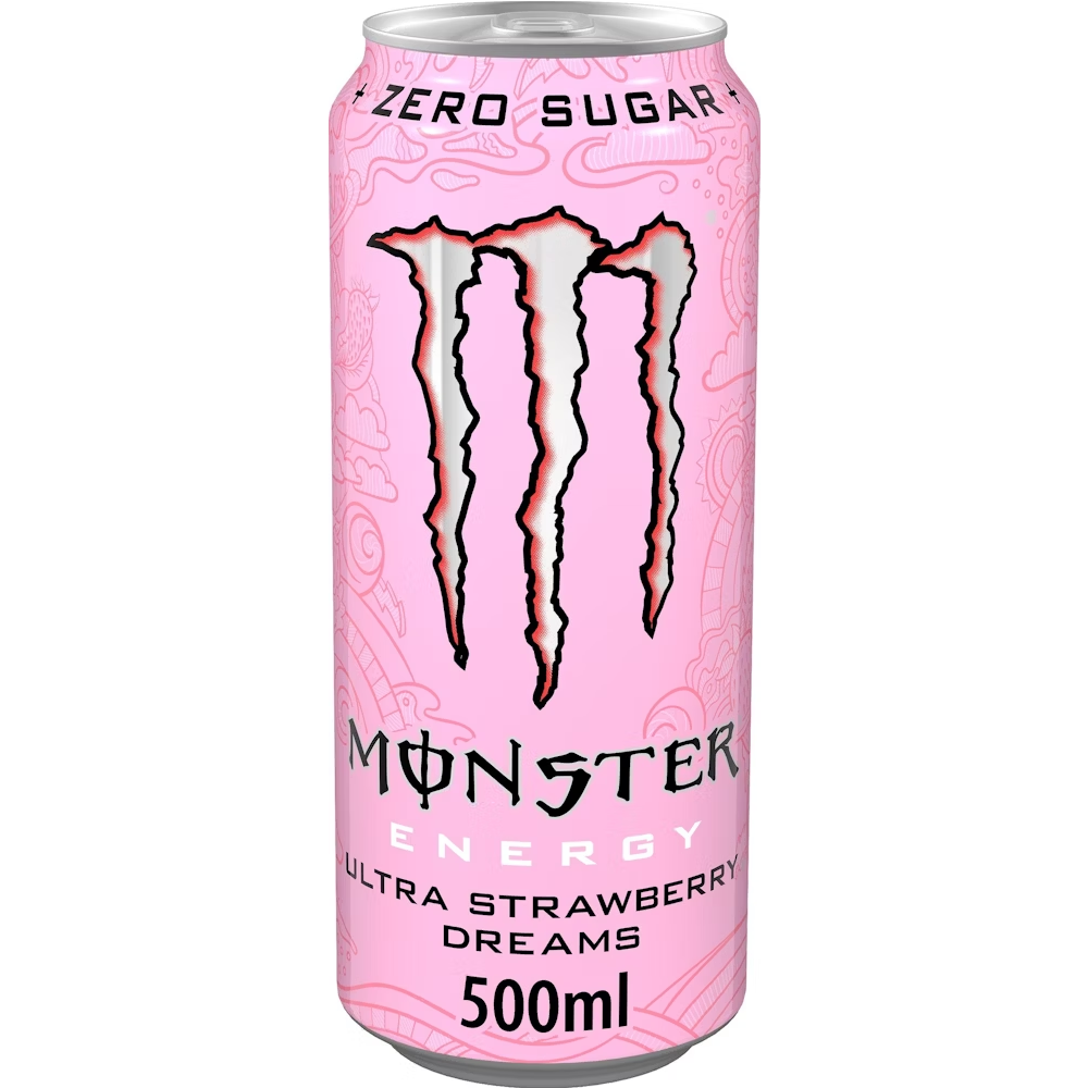 Produktbild för Monster Energy Ultra Strawberry Dreams Zero Sugar Energidryck 50 cl