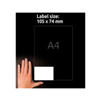 Produktbild för Etikett AVERY Stretch 74x105mm 400/fp