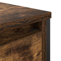 Produktbild för Tvättställsskåp med lådor rökfärgad ek 90x34,5x60 cm