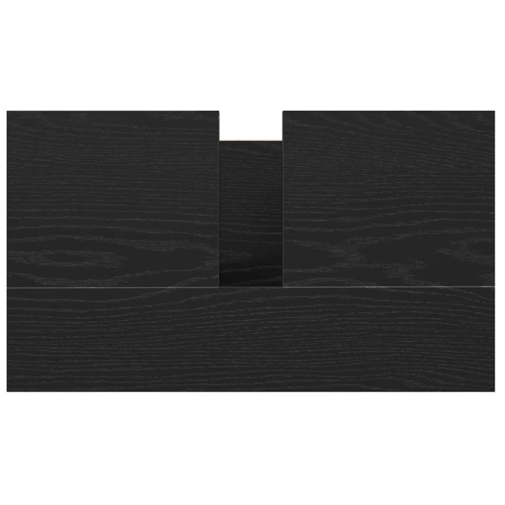 Produktbild för Tvättställsskåp med lådor svart ek 60x34,5x60 cm