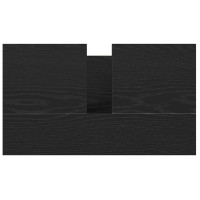 Produktbild för Tvättställsskåp med lådor svart ek 60x34,5x60 cm